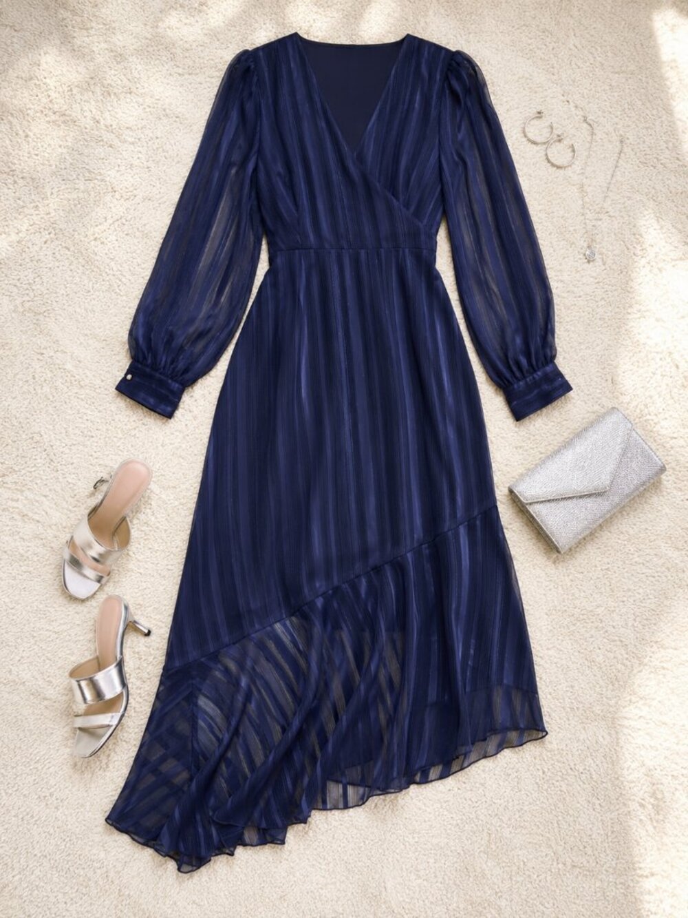 Adyson Parker Navy Printed Midi Dress Size XS NWT